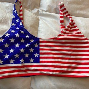 Target American Flag Swim Top - Size Large